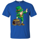 A Man Irish Standing On Golf Dabbing Funny Gifts Patrick's Day T-Shirts CustomCat