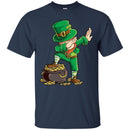 A Man Irish Standing On Golf Dabbing Funny Gifts Patrick's Day T-Shirts CustomCat