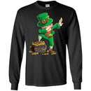 A Man Irish Standing On Golf Dabbing Funny Gifts Patrick's Day T-Shirts CustomCat