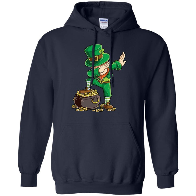 A Man Irish Standing On Golf Dabbing Funny Gifts Patrick's Day T-Shirts CustomCat