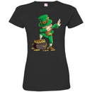 A Man Irish Standing On Golf Dabbing Funny Gifts Patrick's Day T-Shirts CustomCat