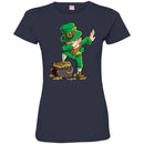 A Man Irish Standing On Golf Dabbing Funny Gifts Patrick's Day T-Shirts CustomCat