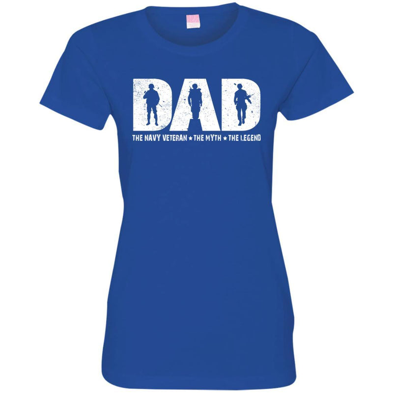 A Perfect Gift Idea Father's Day T-Shirt Dad The Navy Veteran The Myth The Legend For your Daddy 2018 CustomCat