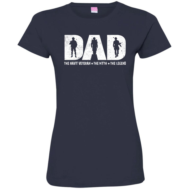 A Perfect Gift Idea Father's Day T-Shirt Dad The Navy Veteran The Myth The Legend For your Daddy 2018 CustomCat
