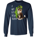 A Wee Bit Irish Today Cat Funny Gifts Patrick's Day Irish T-Shirt