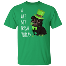 A Wee Bit Irish Today Dog Funny Gifts Patrick's Day Irish T-Shirt