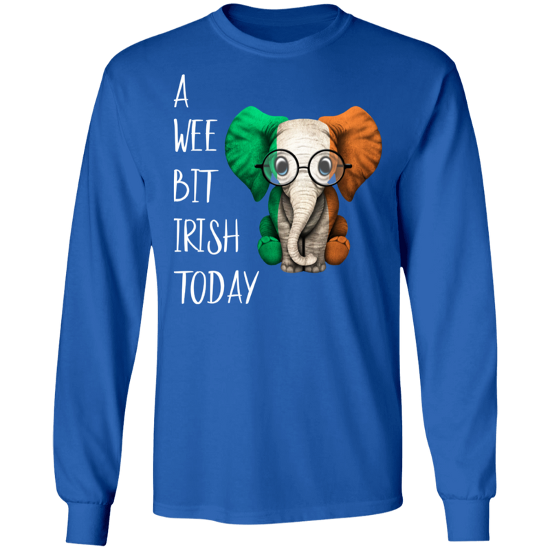 A Wee Bit Irish Today Elephant Funny Gifts Patrick's Day Irish T-Shirt