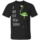 A Wee Bit Irish Today Flamingo Funny Gifts Patrick's Day Irish T-Shirt