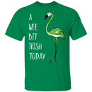 A Wee Bit Irish Today Flamingo Funny Gifts Patrick's Day Irish T-Shirt