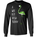 A Wee Bit Irish Today Flamingo Funny Gifts Patrick's Day Irish T-Shirt