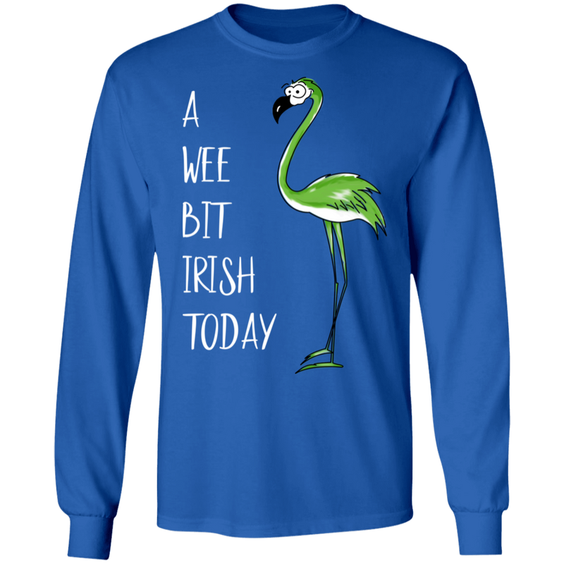 A Wee Bit Irish Today Flamingo Funny Gifts Patrick's Day Irish T-Shirt