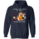 A Woman Cannot Survive On Wine Needs Corgis CustomCat