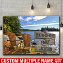 Adirondack Chairs Multi Names Premium Canvas Crossroads Personalized Canvas Wall Art - Family Street Sign Family Name Art Canvas For Home Decor Custom Family - CANLA75 - CustomCat