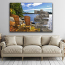 Adirondack Chairs Multi Names Premium Canvas Crossroads Personalized Canvas Wall Art - Family Street Sign Family Name Art Canvas For Home Decor Custom Family - CANLA75 - CustomCat