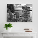 Adirondack Chairs Multi Names Premium Canvas Crossroads Personalized Canvas Wall Art - Family Street Sign Family Name Art Canvas For Home Decor Custom Family - CANLA75 - CustomCat