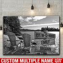 Adirondack Chairs Multi Names Premium Canvas Crossroads Personalized Canvas Wall Art - Family Street Sign Family Name Art Canvas For Home Decor Custom Family - CANLA75 - CustomCat