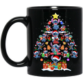 Adorable Animal Design as Christmas Tree Printed on Coffee Mug CustomCat