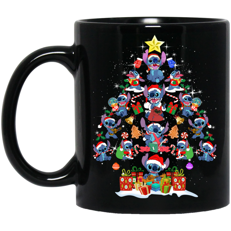 Adorable Animal Design as Christmas Tree Printed on Coffee Mug CustomCat