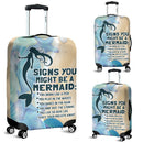 Adorable Mermaid Signs Luggage Cover interestprint