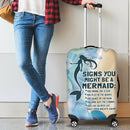 Adorable Mermaid Signs Luggage Cover interestprint
