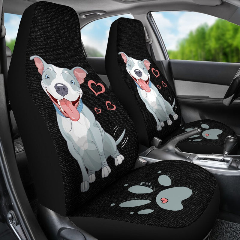 Adorable Pitbull Car Seat Covers (Set of 2) interestprint