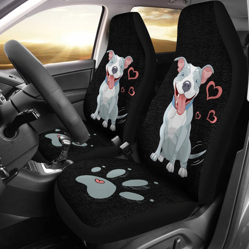 Adorable Pitbull Car Seat Covers (Set of 2) interestprint