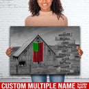 African American Barn Personalized Multi-Names Canvas African - CANLA75 - CustomCat