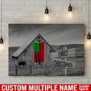 African American Barn Personalized Multi-Names Canvas African - CANLA75 - CustomCat