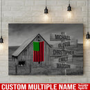African American Barn Personalized Multi-Names Canvas African - CANLA75 - CustomCat