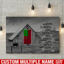 African American Barn Personalized Multi-Names Canvas African - CANLA75 - CustomCat