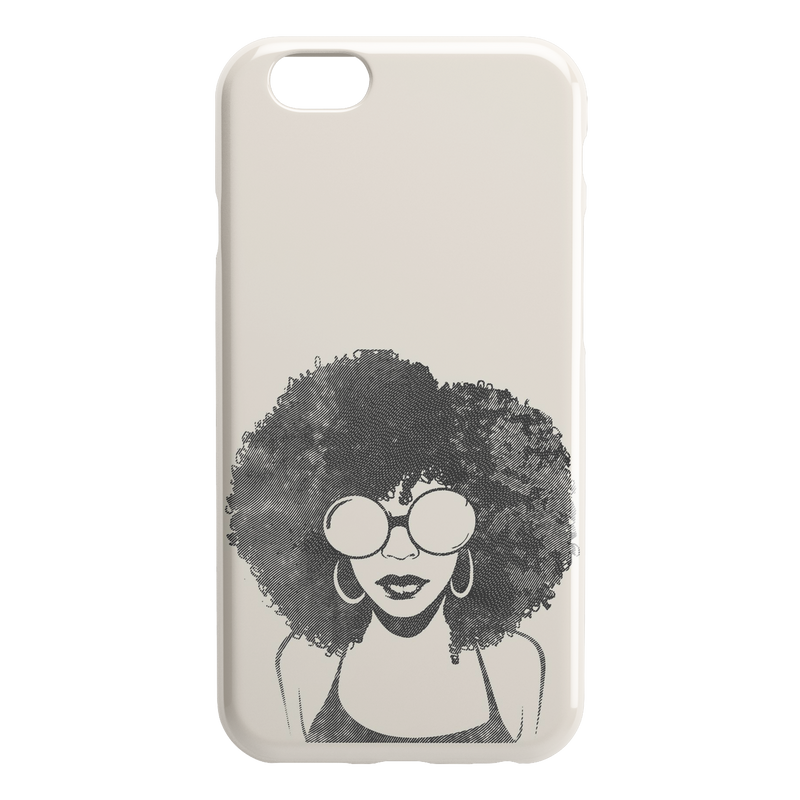 African American Black Girl Africa Melanin Black Lady Afro Art For Women Girls iPhone Case