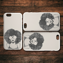 African American Black Girl Africa Melanin Black Lady Afro Art For Women Girls iPhone Case