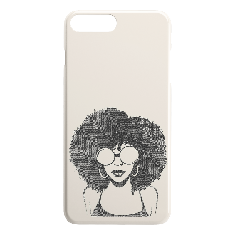 African American Black Girl Africa Melanin Black Lady Afro Art For Women Girls iPhone Case