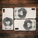 African American Black Girl Africa Melanin Black Lady Afro Art For Women Girls iPhone Case