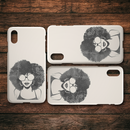 African American Black Girl Africa Melanin Black Lady Afro Art For Women Girls iPhone Case
