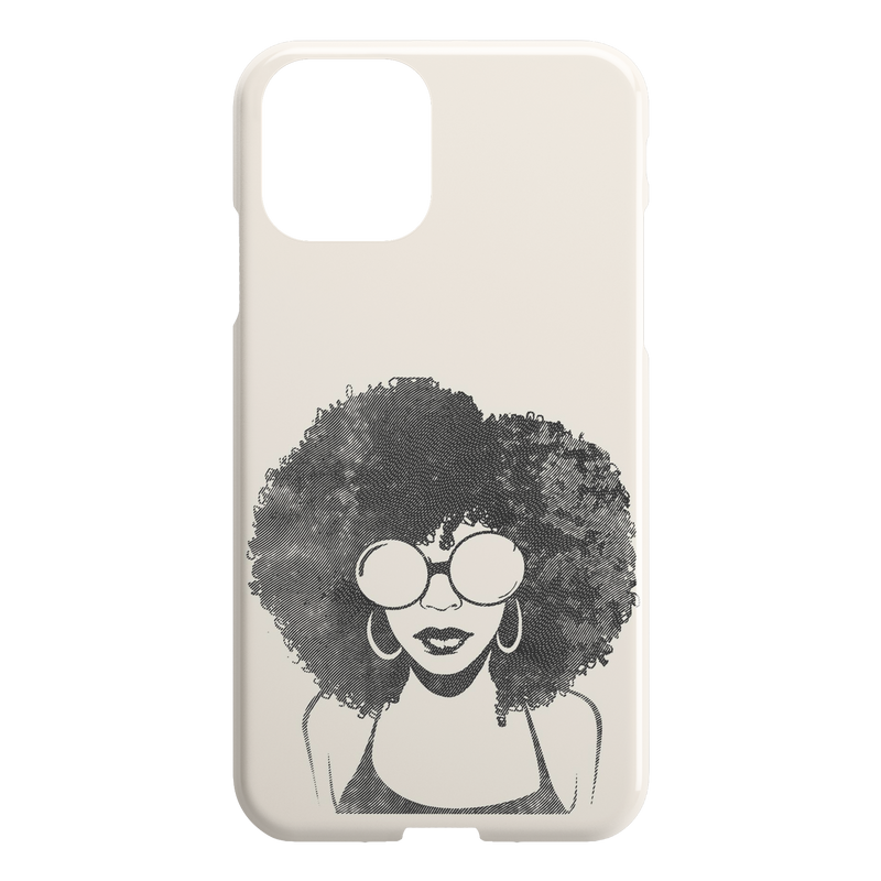 African American Black Girl Africa Melanin Black Lady Afro Art For Women Girls iPhone Case