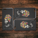 African American Black Girl Africa Melanin Black Women Colorful Art iPhone Case