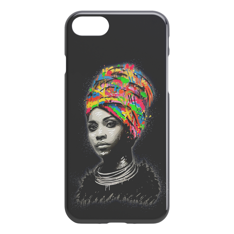 African American Black Girl Africa Melanin Black Women Colorful Art iPhone Case