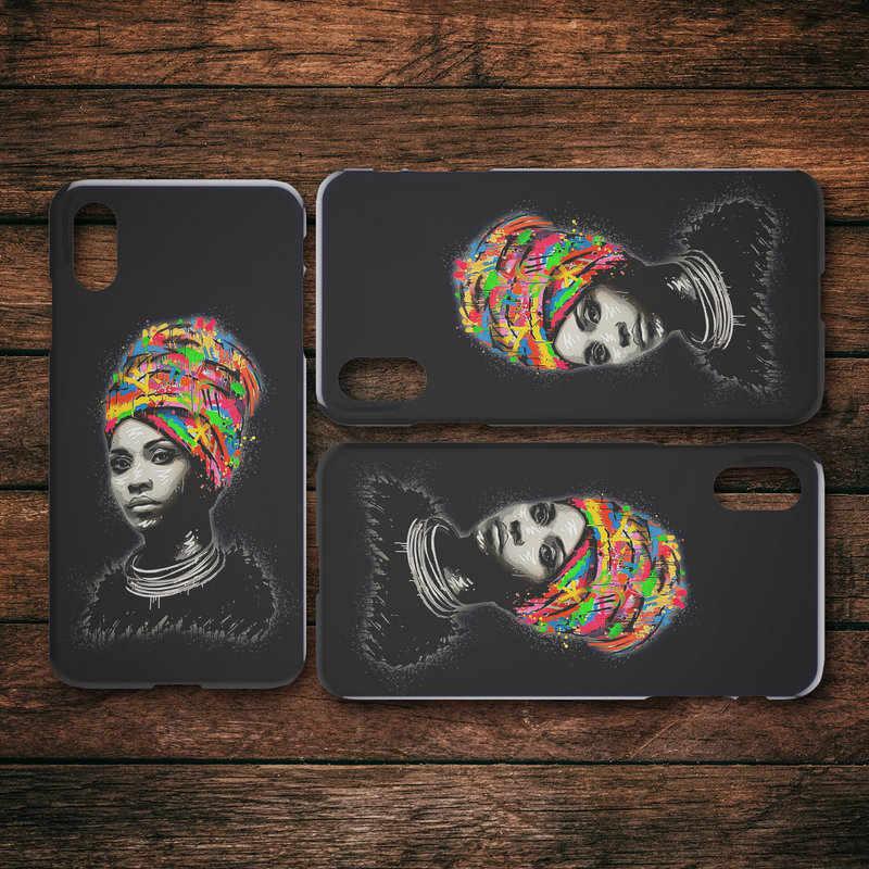 African American Black Girl Africa Melanin Black Women Colorful Art iPhone Case