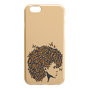 African American Black Girl Africa Melanin Butterfly Hair Black Girl iPhone Case