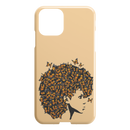 African American Black Girl Africa Melanin Butterfly Hair Black Girl iPhone Case