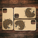 African American Black Girl Africa Melanin Butterfly Hair Black Girl iPhone Case