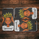 African American Black Girl Africa Melanin Respectmyhair Cute Black Women Wear A Crown iPhone Case