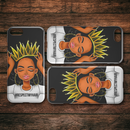African American Black Girl Africa Melanin Respectmyhair Cute Black Women Wear A Crown iPhone Case