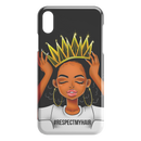 African American Black Girl Africa Melanin Respectmyhair Cute Black Women Wear A Crown iPhone Case