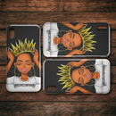 African American Black Girl Africa Melanin Respectmyhair Cute Black Women Wear A Crown iPhone Case