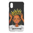 African American Black Girl Africa Melanin Respectmyhair Cute Black Women Wear A Crown iPhone Case