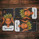 African American Black Girl Africa Melanin Respectmyhair Cute Black Women Wear A Crown iPhone Case