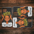 African American Black Girl Africa Melanin Respectmyhair Cute Black Women Wear A Crown iPhone Case
