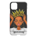 African American Black Girl Africa Melanin Respectmyhair Cute Black Women Wear A Crown iPhone Case